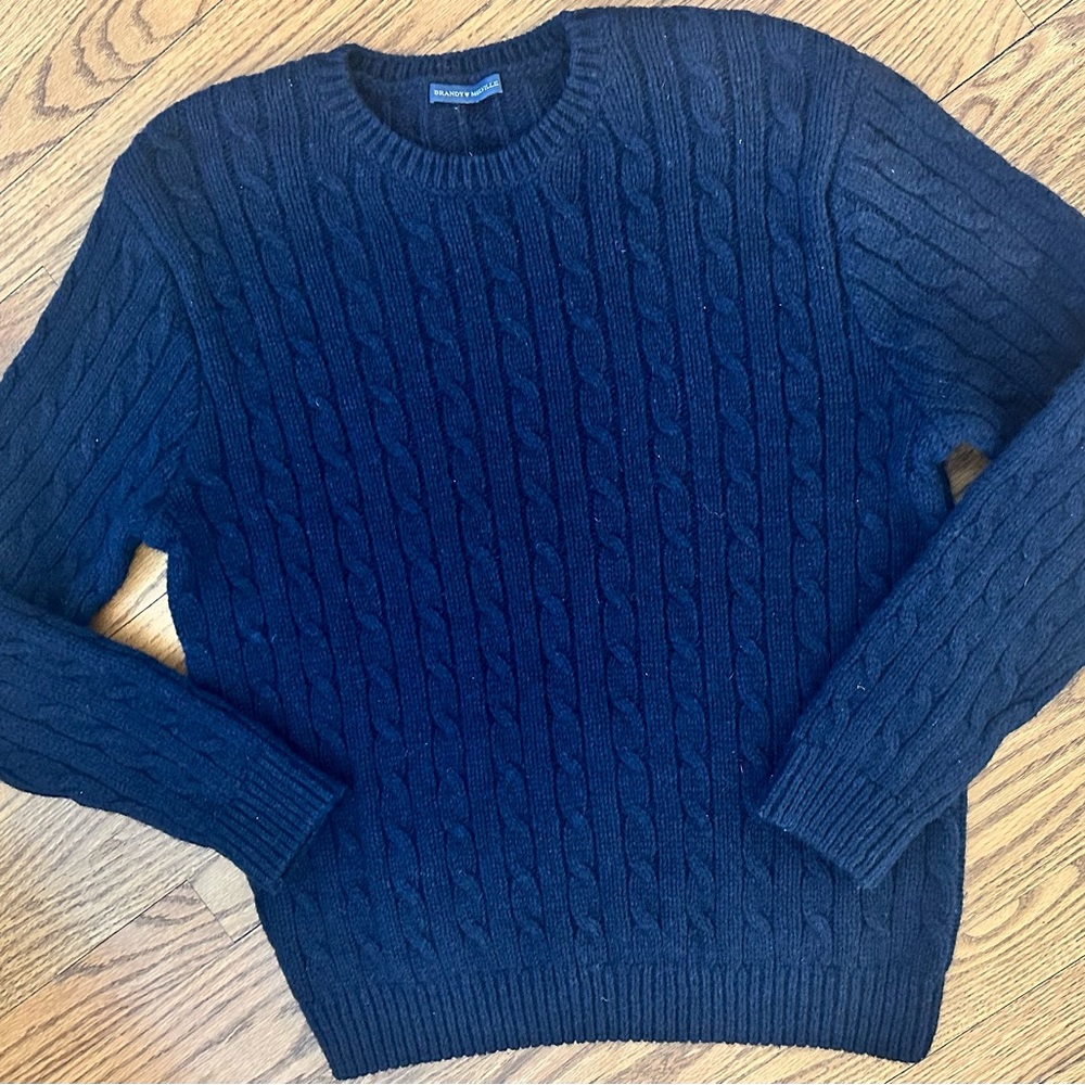 Brandy Melville Navy Cable Knit Sweater | One Size